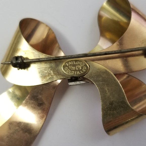 Taylord Rhinestone Bow Brooch - Picture 4 of 4